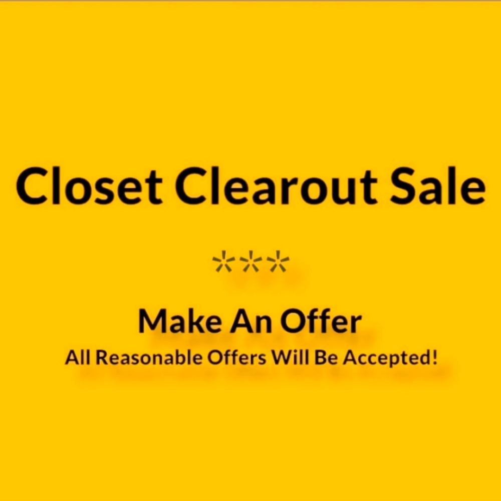 Closet Clearout Sale!!!